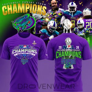 Southwest Kansas Storm 2026 NAL Champions Shirt by Drovenwear.com