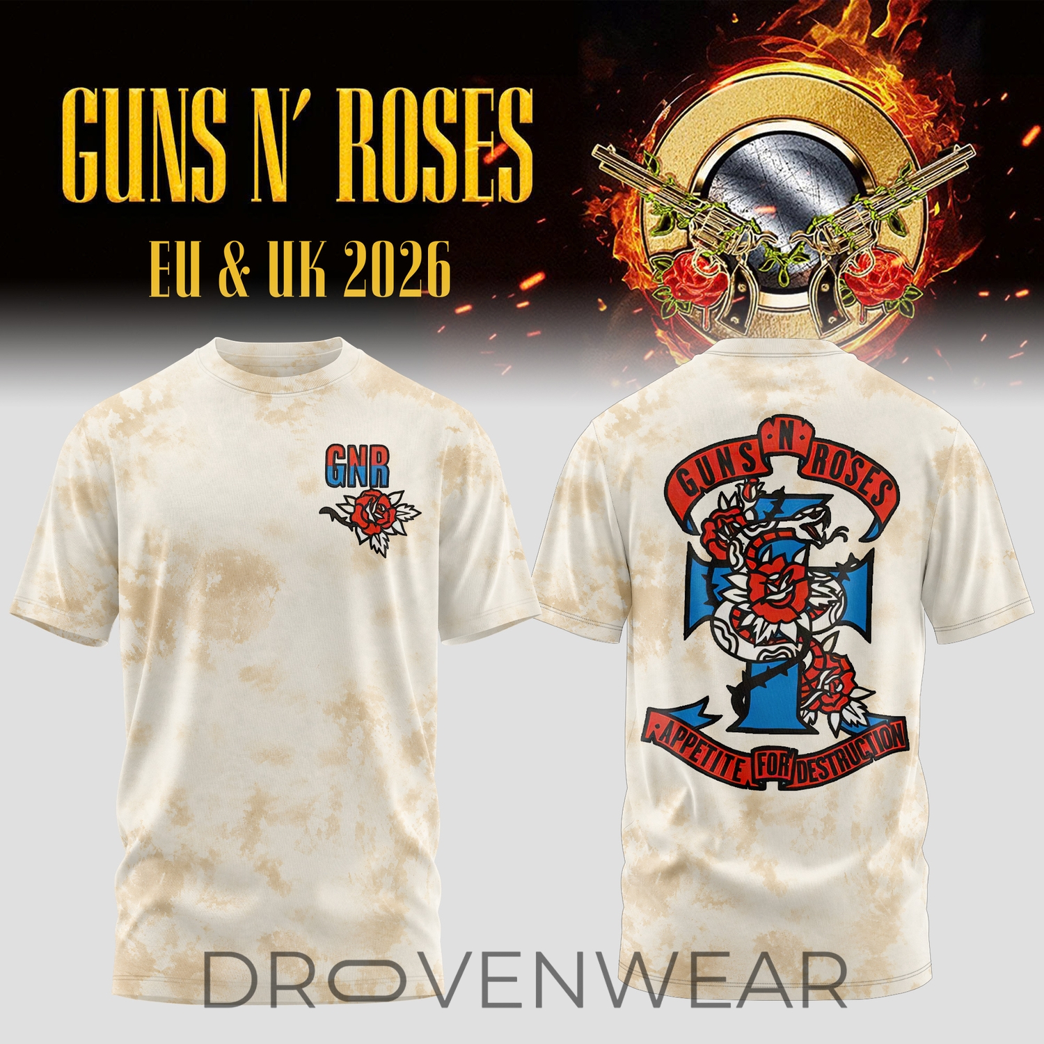 Special Edition Guns N' Roses 2026 Tour Graphic Tee Special Edition Guns N' Roses 2026 Tour Graphic Tee