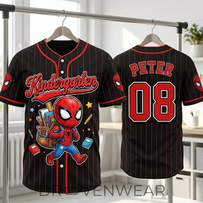 Spider-Man Back To School Jersey Shirt - Personalized Gifts For Kids 01natn - Image 3