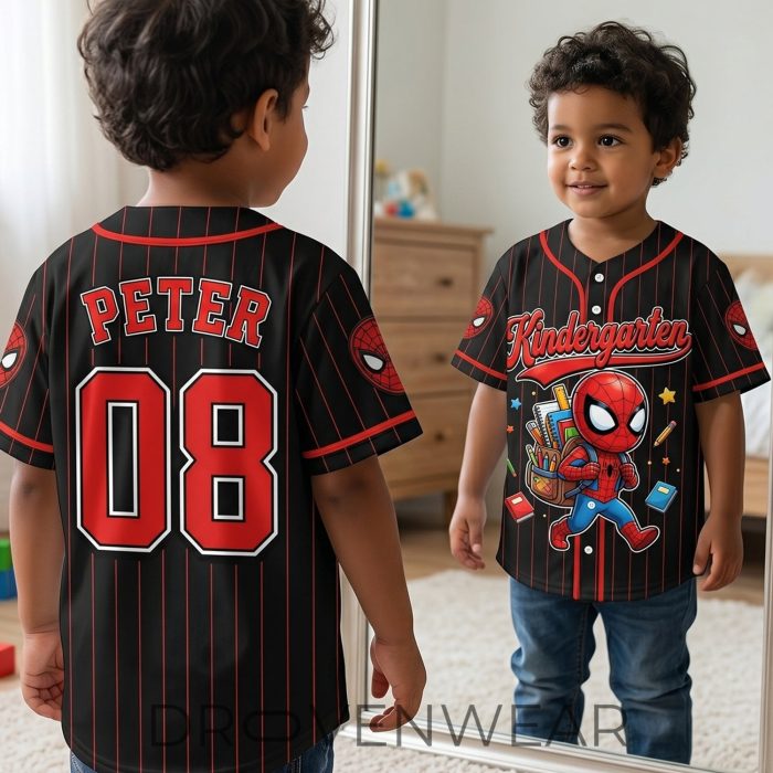 Spider-Man Back To School Jersey Shirt - Personalized Gifts For Kids 01natn - Image 4