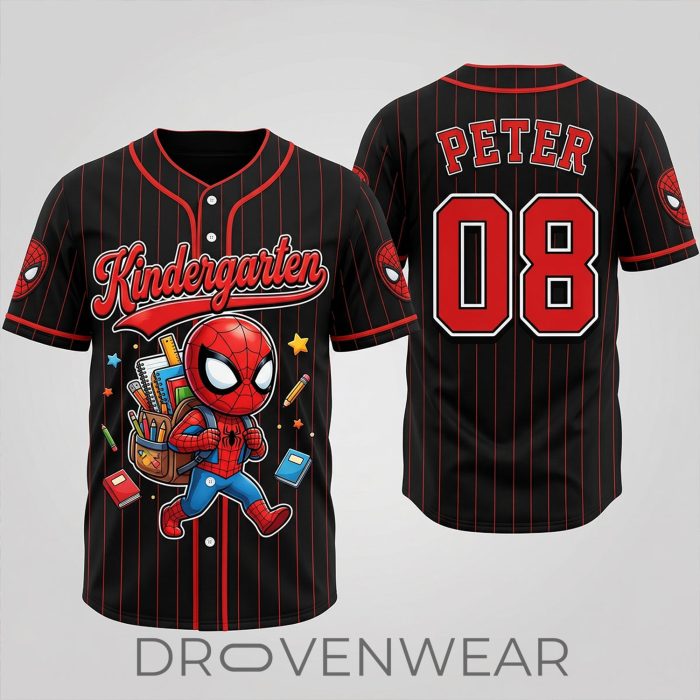 Spider-Man Back To School Jersey Shirt - Personalized Gifts For Kids 01natn - Image 5
