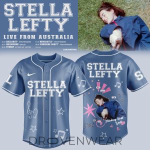 Stella Lefty Live From Australia Tour 2026 Baseball Jersey by Drovenwear.com