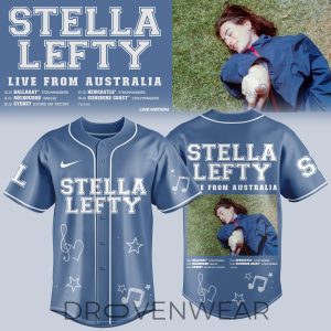Stella Lefty Live From Australia Tour 2026 Baseball Jersey V2 by Drovenwear.com
