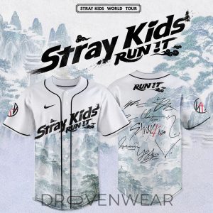Stray Kids World Tour RUN IT 2026 Edition Baseball Jersey by Drovenwear.com