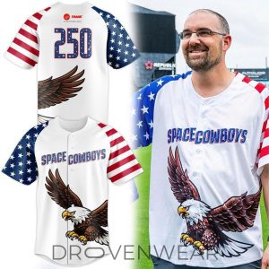Sugar Land Space Cowboys America 250 Baseball Jersey Edition by Drovenwear.com