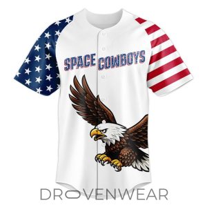 Sugar Land Space Cowboys America 250 Baseball Jersey Edition by Drovenwear.com