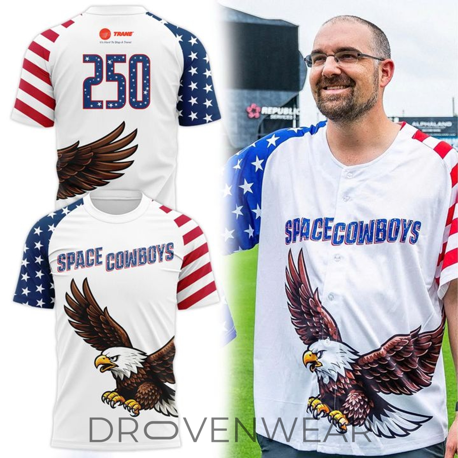 Sugar Land Space Cowboys America 250 Graphic Shirt Sugar Land Space Cowboys America 250 Graphic Shirt