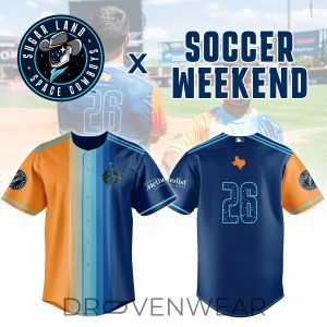 Sugar Land Space Cowboys Soccer Weekend Fan Baseball Jersey by Drovenwear.com