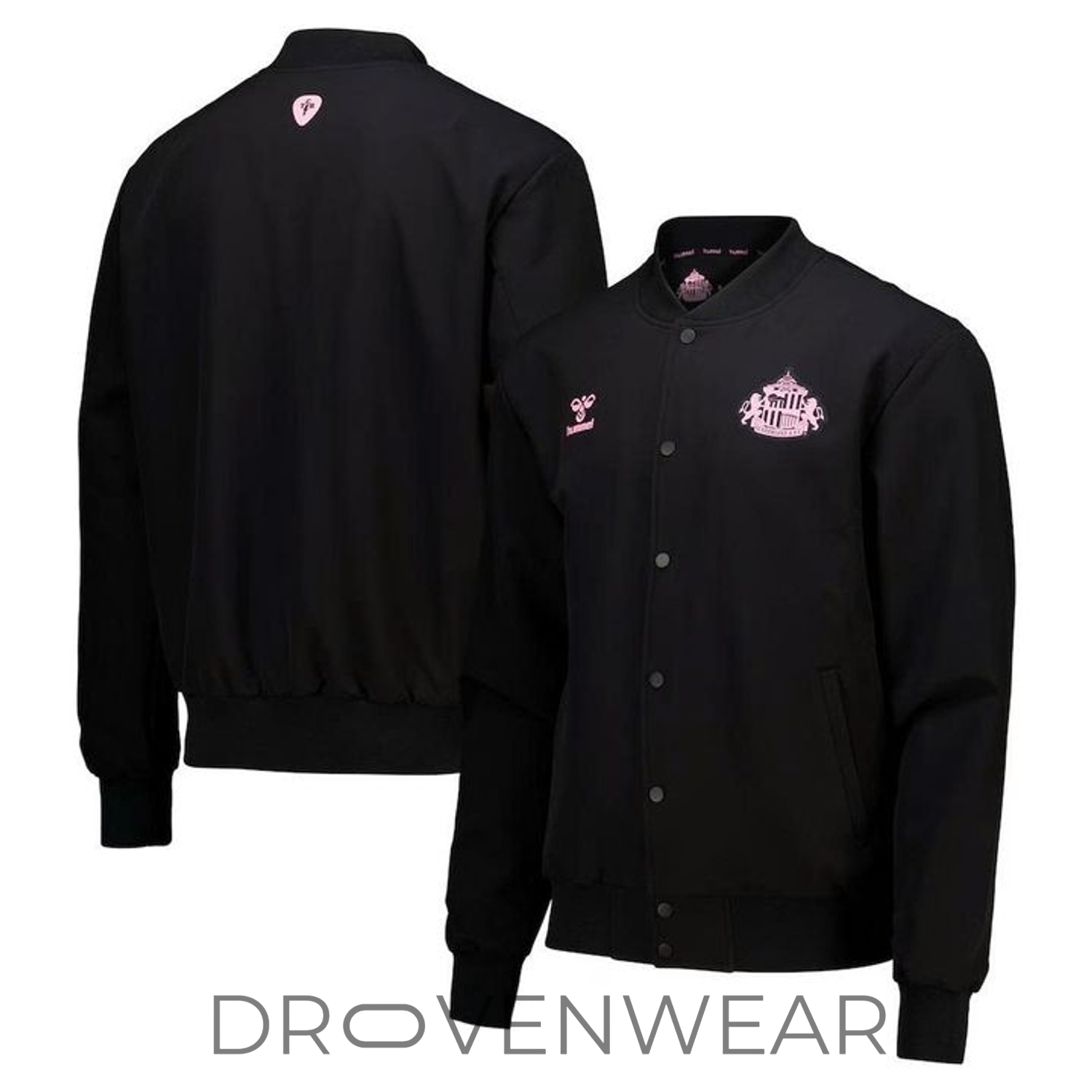 Sunderland x Elvis Hummel Away Matchday Black Limited Edition Varsity Jacket Sunderland x Elvis Hummel Away Matchday Black Limited Edition Varsity Jacket