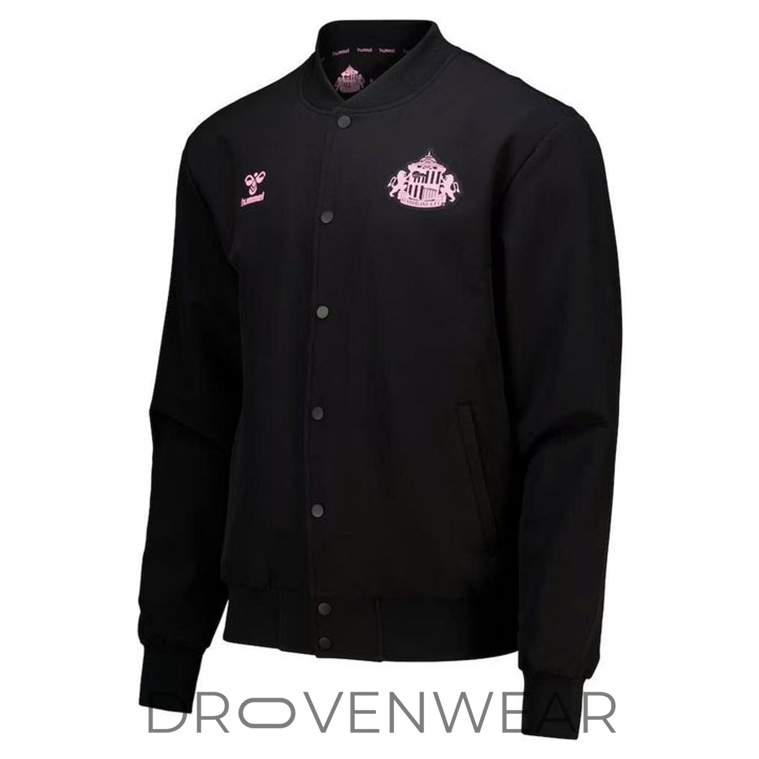 Sunderland x Elvis Hummel Away Matchday Black Limited Edition Varsity Jacket Sunderland x Elvis Hummel Away Matchday Black Limited Edition Varsity Jacket
