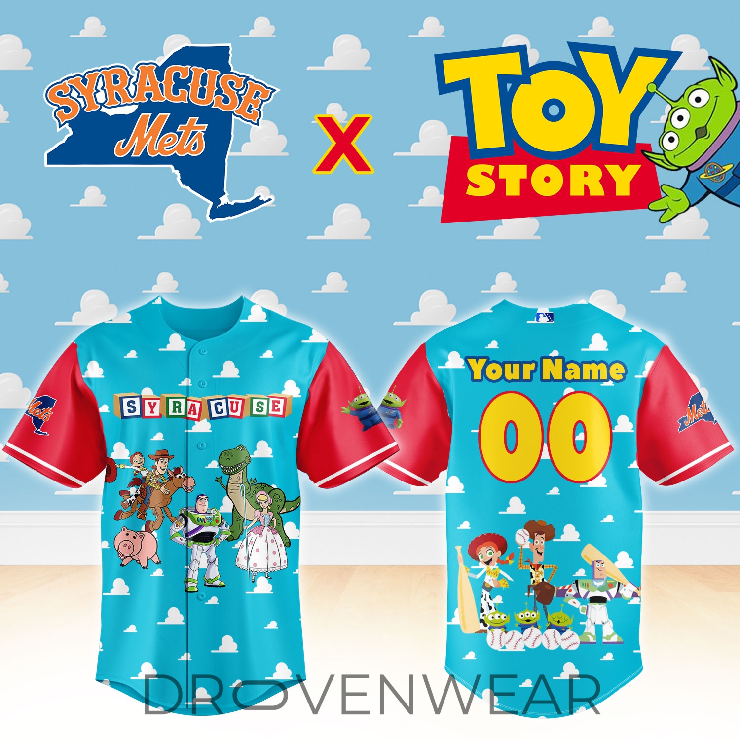Syracuse Mets Toy Story Event Night Custom Baseball Jersey Syracuse Mets Toy Story Event Night Custom Baseball Jersey