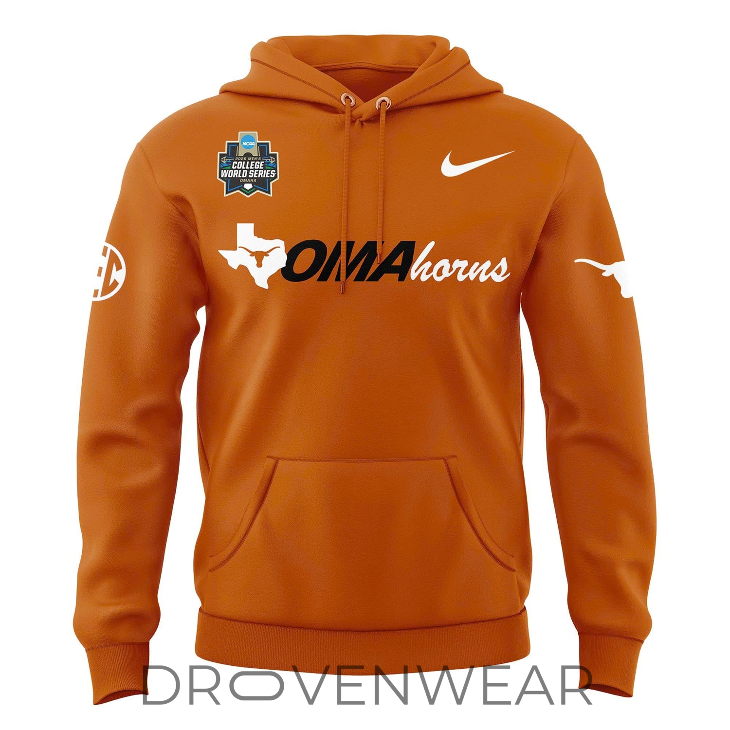 Texas Longhorns 2026 NCAA Baseball Omaha Hoodie Texas Longhorns 2026 NCAA Baseball Omaha Hoodie