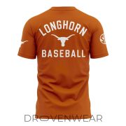 Texas Longhorns 2026 Omaha NCAA Baseball Orange Tee V2 - Image 3
