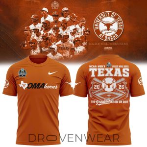 Texas Longhorns Omaha College World Series 2026 TShirt by Drovenwear.com