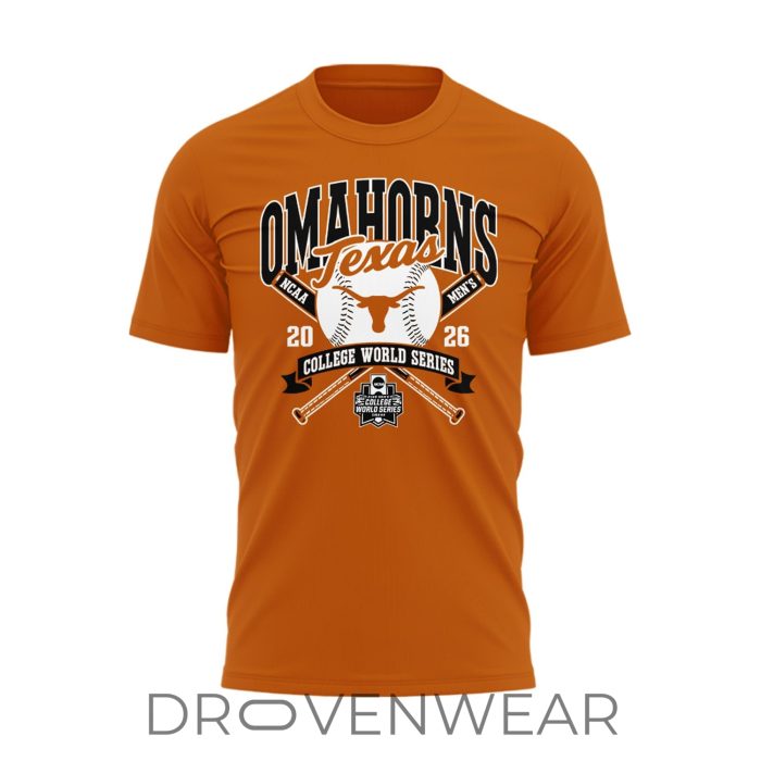 Texas Longhorns Omahorns 2026 NCAA Baseball College World Series T-Shirt - Image 2