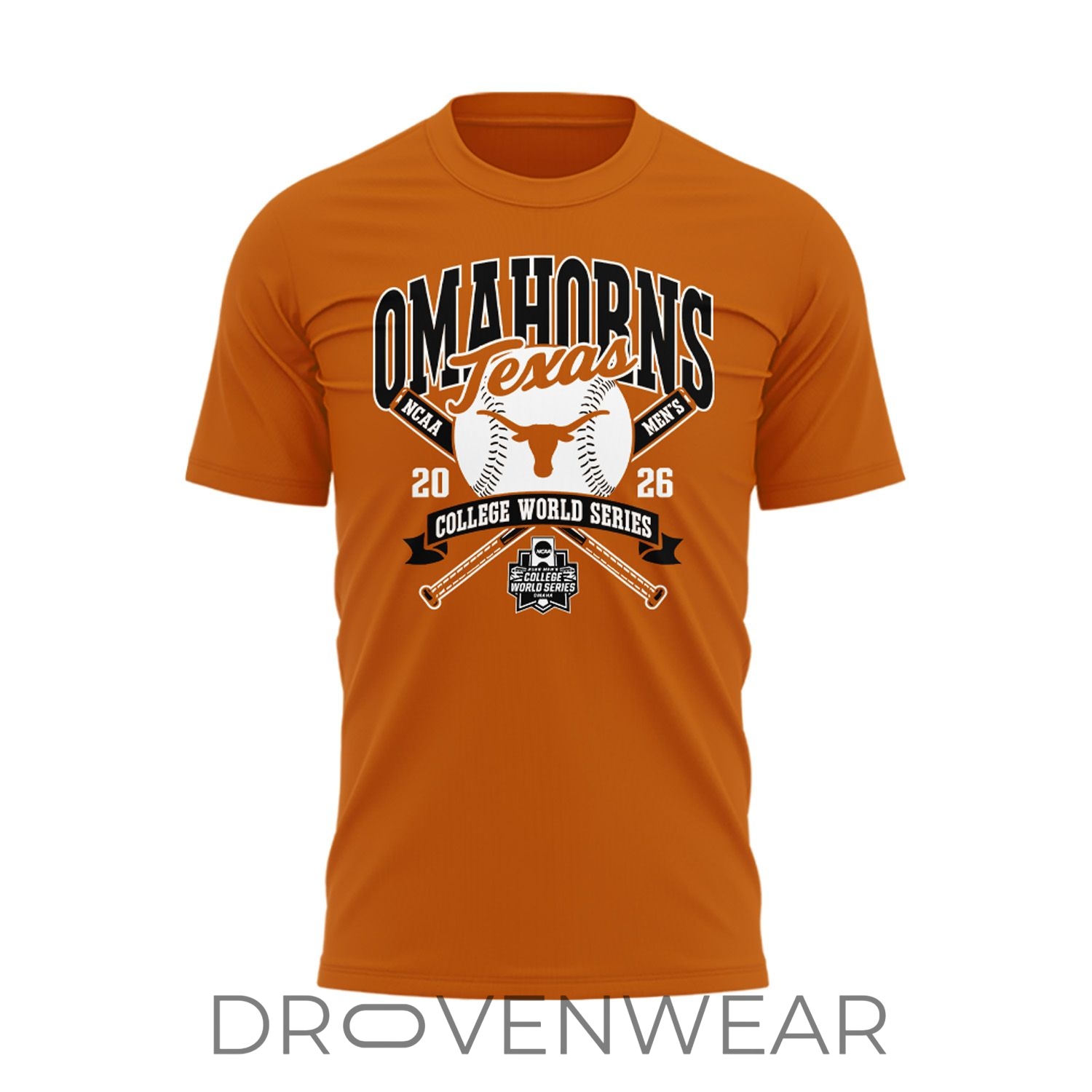 Texas Longhorns Omahorns 2026 NCAA Baseball College World Series T-Shirt Texas Longhorns Omahorns 2026 NCAA Baseball College World Series T-Shirt