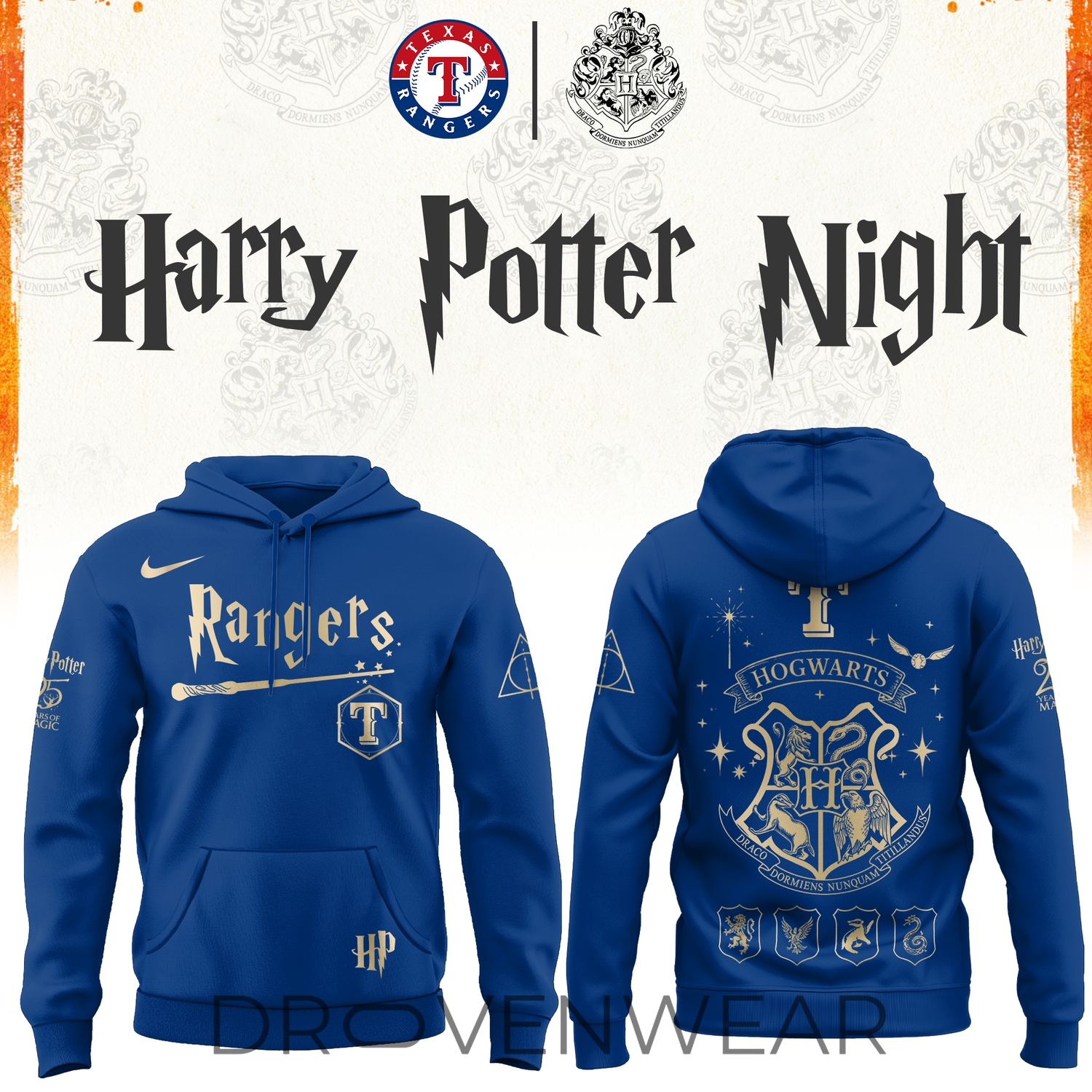 Texas Rangers x Harry Potter Limited Edition Hoodie Texas Rangers x Harry Potter Limited Edition Hoodie