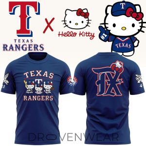 Texas Rangers x Hello Kitty Night TShirt by Drovenwear.com