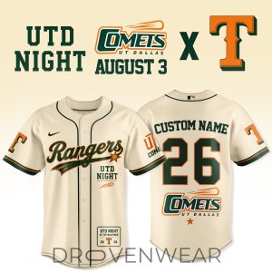 Texas Rangers x University of Texas at Dallas Baseball Jersey by Drovenwear.com