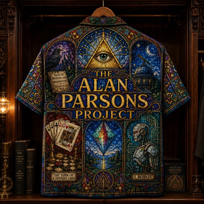 The Alan Parsons Project Stained Glass Progressive Rock AOP Hawaiian Shirt - Image 3