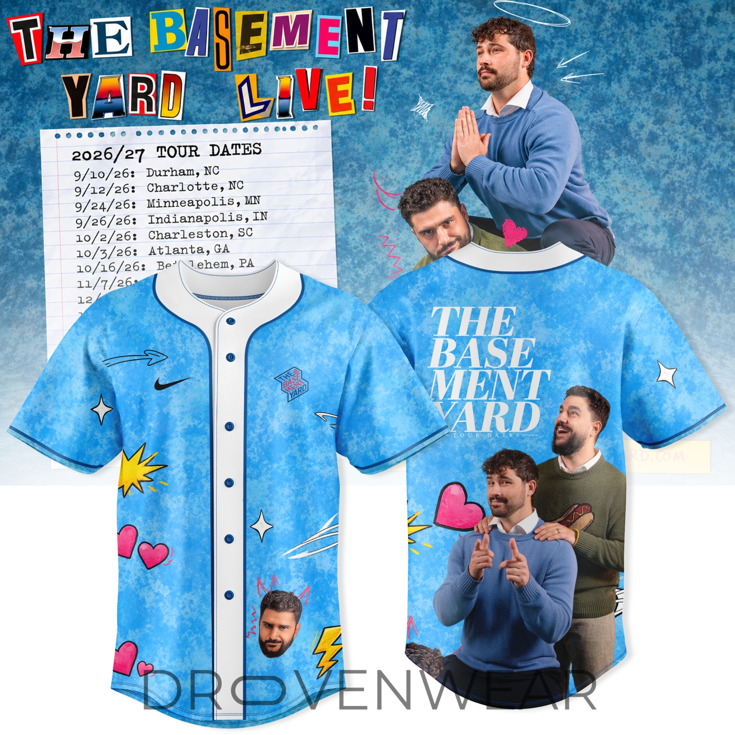 The Basement Yard Live 2026 Limited Baseball Jersey The Basement Yard Live 2026 Limited Baseball Jersey