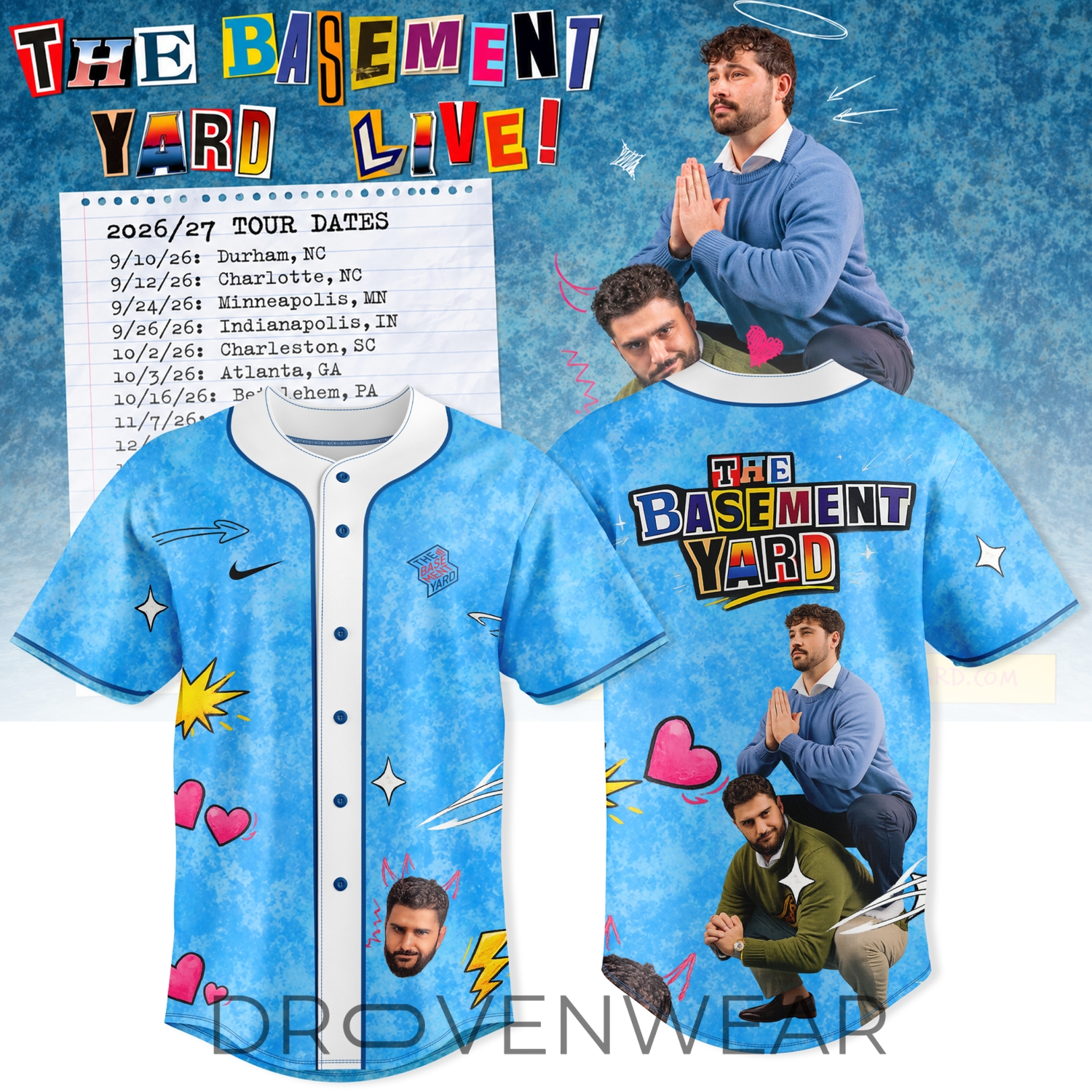 The Basement Yard Live 2026 Limited Baseball Jersey The Basement Yard Live 2026 Limited Baseball Jersey