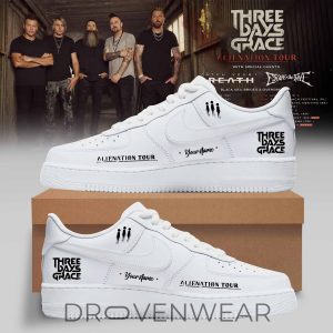 Three Days Grace Alienation Tour AF1 Inspired Sneakers by Drovenwear.com