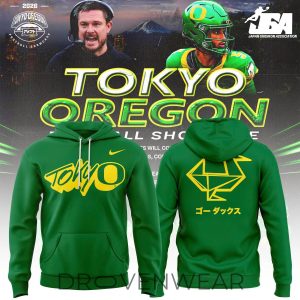 Tokyo Oregon Football Showcase Hoodie 2026 by Drovenwear.com