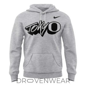 Tokyo Oregon Football Showcase Hoodie Gray by Drovenwear.com