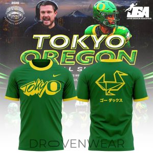 Tokyo Oregon Football Showcase Tshirt 2026 by Drovenwear.com