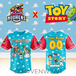 Toledo Mud Hens Toy Story Inspired Baseball Jersey by Drovenwear.com