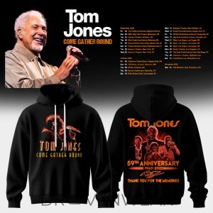 Tom Jones Come Gather Round Tour 2026 Premium Hoodie by Drovenwear.com