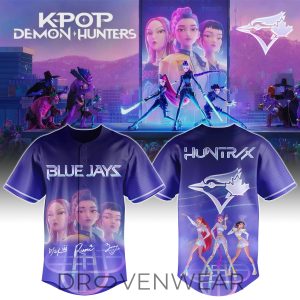 Toronto Blue Jays KPop Demon Hunters Jersey by Drovenwear.com