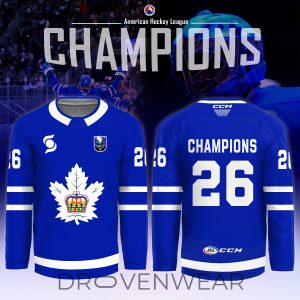 Toronto Marlies AHL Champions Baseball Jersey 2026 Edition by Drovenwear.com
