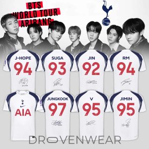 Tottenham Spurs x BTS Limited Edition Soccer Jersey by Drovenwear.com