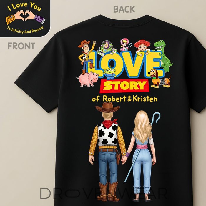 Toy Story Love Story Tshirt - Personalized Gifts For Couple - Image 4