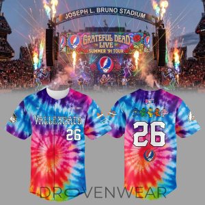 Tri City ValleyCats Grateful Dead Theme Baseball Jersey by Drovenwear.com