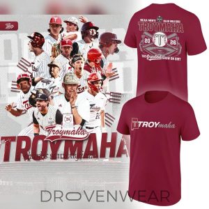 Troy Trojans Troymaha 2026 College World Series TShirt by Drovenwear.com
