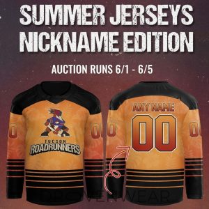 Tucson Roadrunners Summer Nickname Night 2026 Hockey Jersey by Drovenwear.com