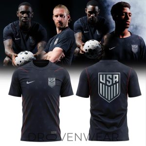 US Soccer Personalized Black Stripes TShirt 2026 by Drovenwear.com