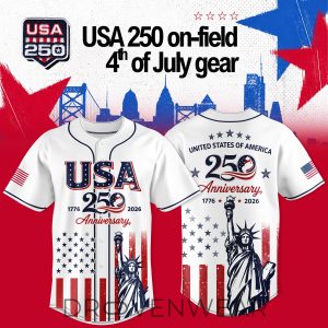 USA 250th Anniversary Independence Day Baseball Jersey 2026 by Drovenwear.com