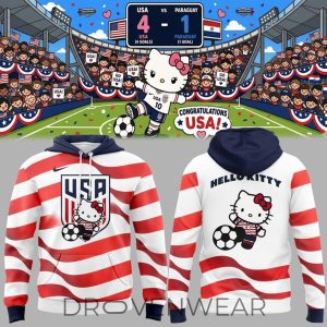 USA Soccer x Hello Kitty World Cup 2026 Home Hoodie by Drovenwear.com