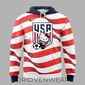 USA Soccer x Hello Kitty World Cup 2026 Home Hoodie by Drovenwear.com