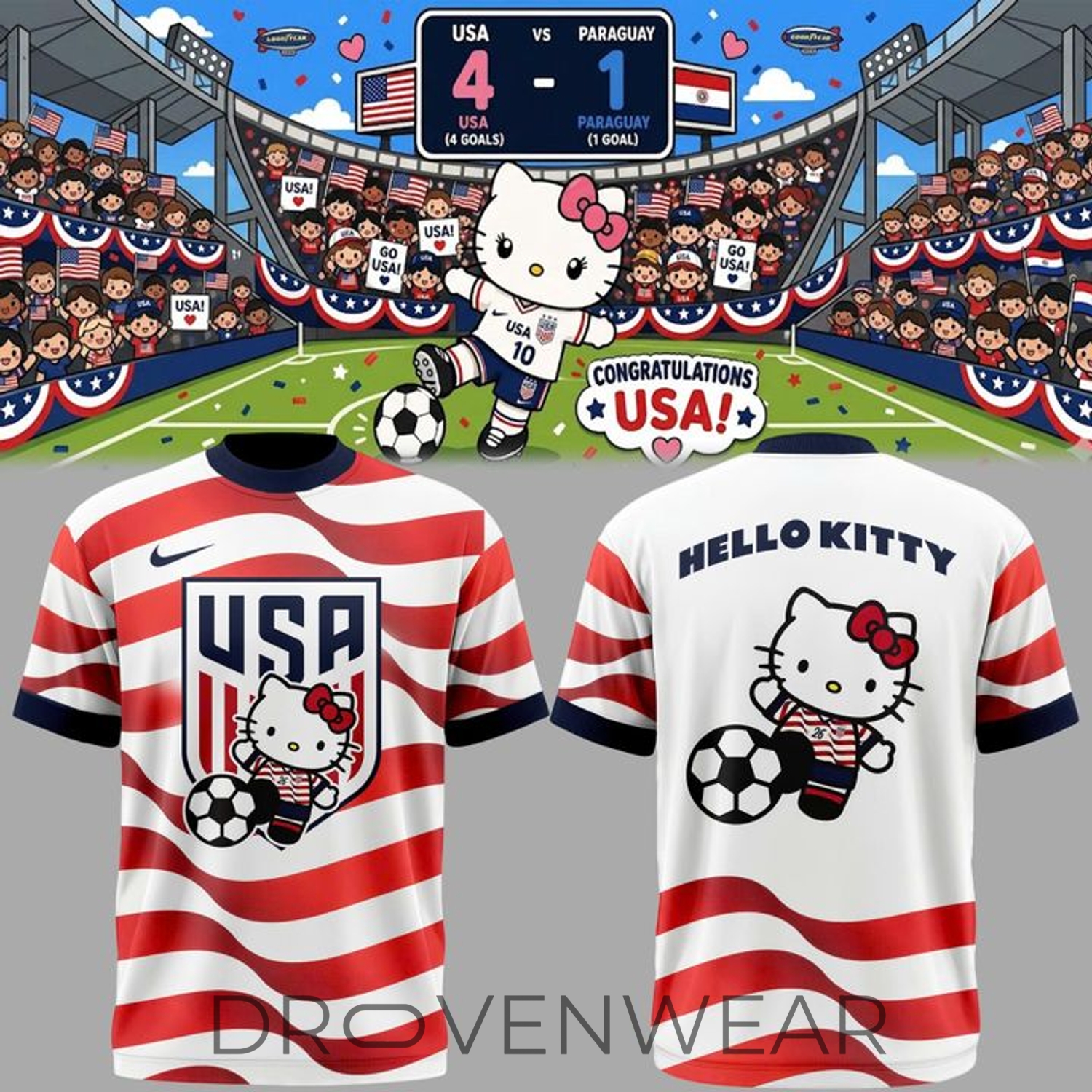 USA Soccer x Hello Kitty World Cup 2026 Home Shirt USA Soccer x Hello Kitty World Cup 2026 Home Shirt