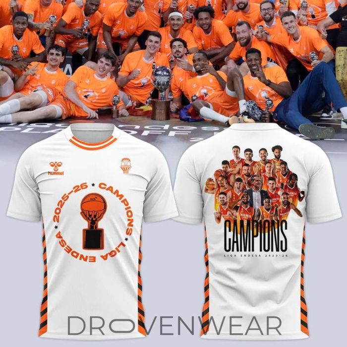 Valencia Basket 2026 Liga Endesa Champions T-Shirt - Image 3