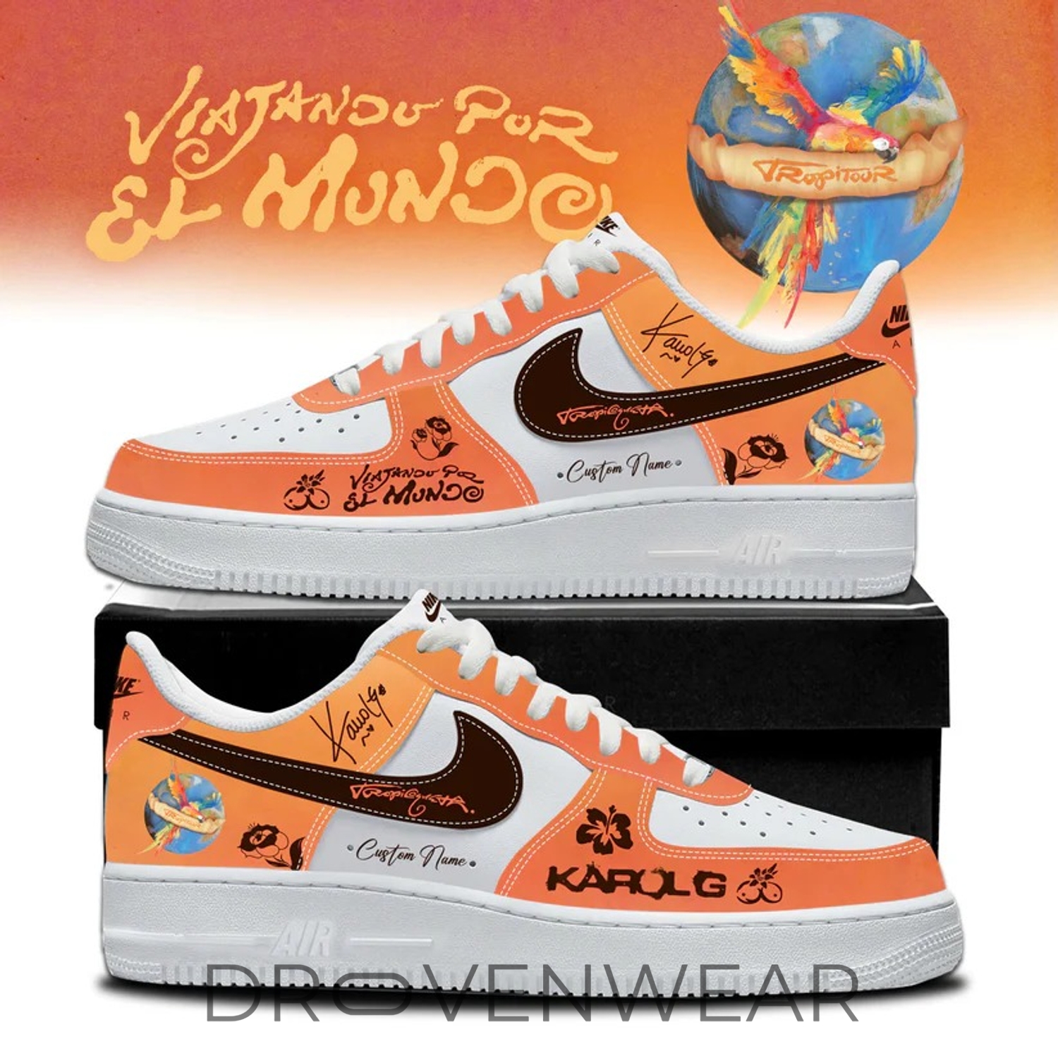 Viajando Por El Mundo Tropitour 2026 Black Limited Edition Sneakers Viajando Por El Mundo Tropitour 2026 Black Limited Edition Sneakers