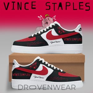 Vince Staples Cry Baby Tour Custom Air Force 1 Shoes by Drovenwear.com