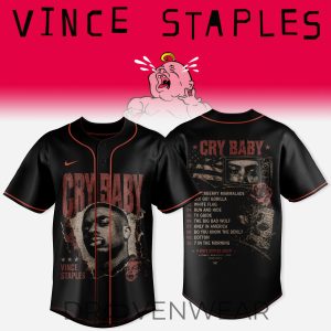 Vince Staples Cry Baby Tour Fan Jersey by Drovenwear.com