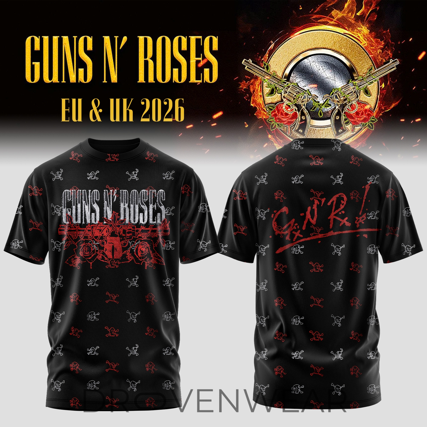 Vintage Black Guns N' Roses World Tour 2026 Tee Vintage Black Guns N' Roses World Tour 2026 Tee