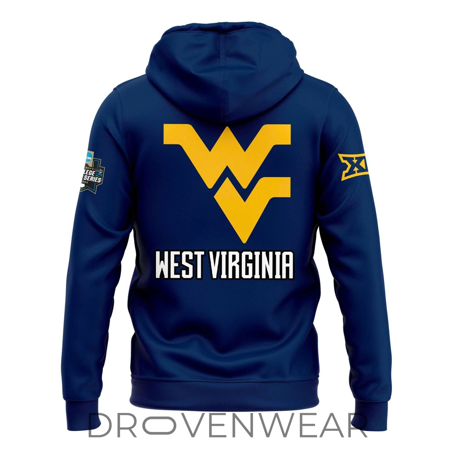 West Virginia Mountaineers Omaha Baseball Blue Hoodie West Virginia Mountaineers Omaha Baseball Blue Hoodie